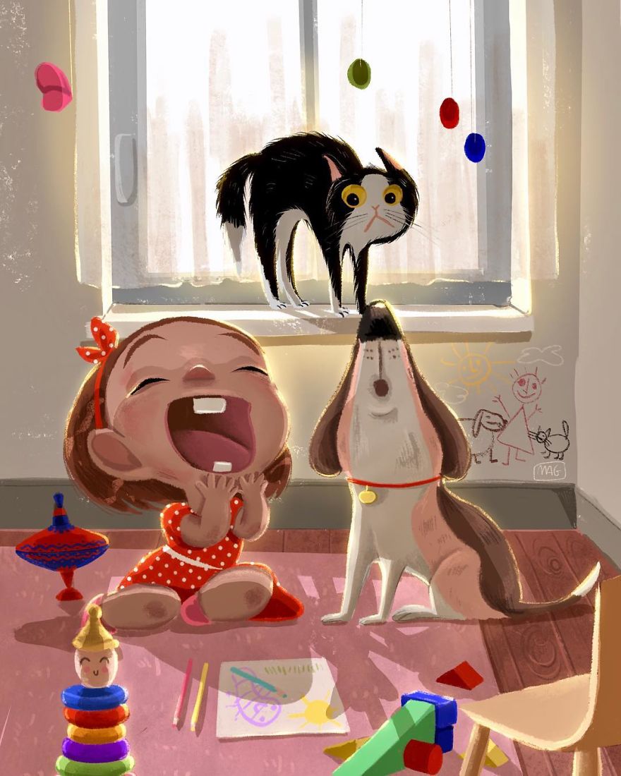 Italian Illustrator Shows In Sweet Illustrations That Even Cats Being Independent, They Can Be His Best Friends Italian Illustrator Shows In Sweet Illustrations That Even Cats Being Independent, They Can Be His Best Friends