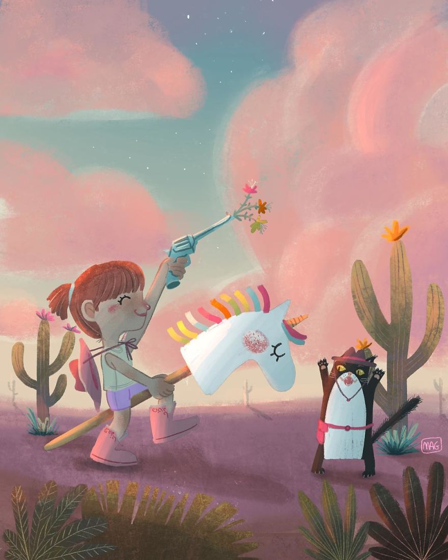 Italian Illustrator Shows In Sweet Illustrations That Even Cats Being Independent, They Can Be His Best Friends Italian Illustrator Shows In Sweet Illustrations That Even Cats Being Independent, They Can Be His Best Friends