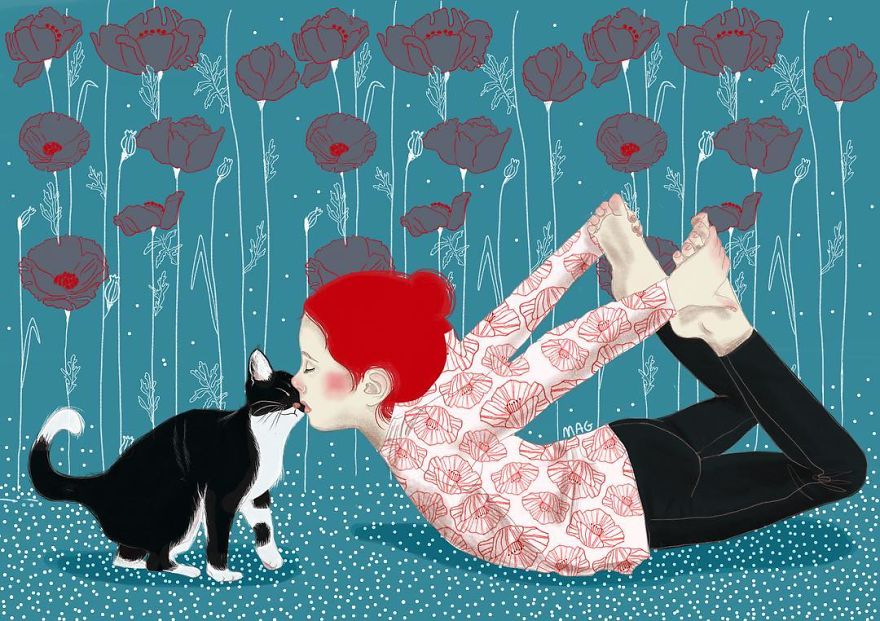 Italian Illustrator Shows In Sweet Illustrations That Even Cats Being Independent, They Can Be His Best Friends Italian Illustrator Shows In Sweet Illustrations That Even Cats Being Independent, They Can Be His Best Friends