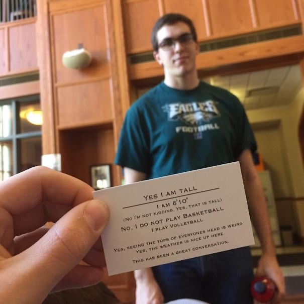 I Said, "How Tall Are You?" He Handed Me This: I Said, "How Tall Are You?" He Handed Me This: