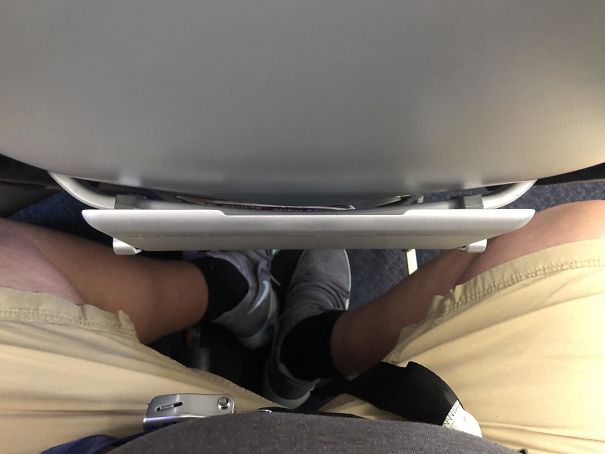 I’m 6’6” And This How Much Leg Room Was Available On Spirit Airlines. Luckily It Was Only A 4 Hour Flight I’m 6’6” And This How Much Leg Room Was Available On Spirit Airlines. Luckily It Was Only A 4 Hour Flight