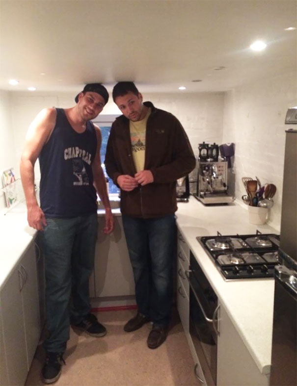 Since Everyone Thinks They Are So Tall. Here Is My Friend And I In A Kitchen In Copenhagen Since Everyone Thinks They Are So Tall. Here Is My Friend And I In A Kitchen In Copenhagen