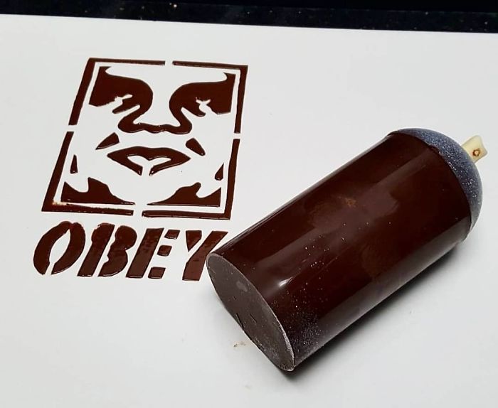 Chocolate Spray Can Dessert, Chocolate Stencil Chocolate Spray Can Dessert, Chocolate Stencil