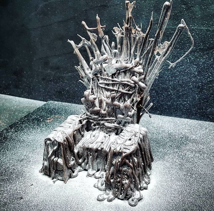 The Chocolate Throne. Filled With Bleeding Strawberry Coulis And Coated In Lustre The Chocolate Throne. Filled With Bleeding Strawberry Coulis And Coated In Lustre