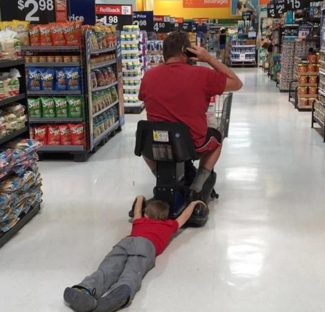 Funny bad. Shopping funny. Scooters at Walmart Prices. Funny man fail shop.