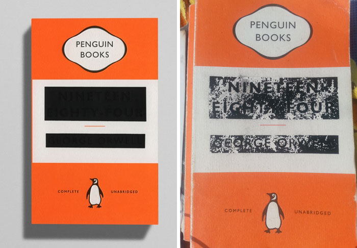 The Cover Of George Orwell's, "1984," Becomes Less Censored With Wear The Cover Of George Orwell