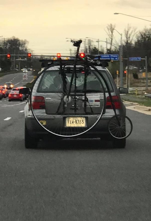 This Person Has A Penny-Farthing On A VW Bike Rack This Person Has A Penny-Farthing On A VW Bike Rack