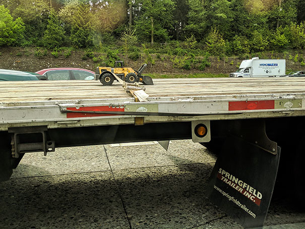 While Driving Past A Tractor Trailer Truck On The Highway While Driving Past A Tractor Trailer Truck On The Highway