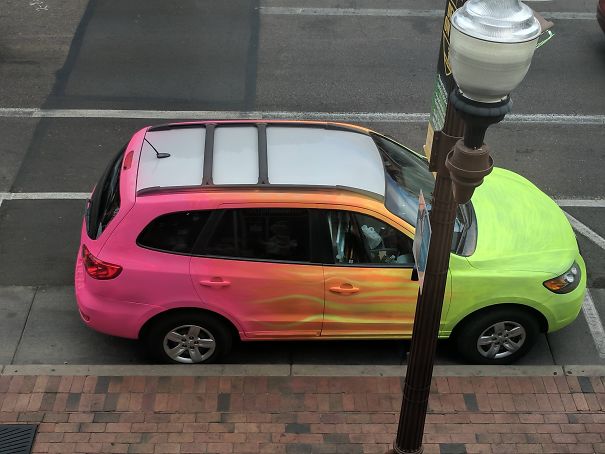 This Car Entirely Colored With Highlighters This Car Entirely Colored With Highlighters