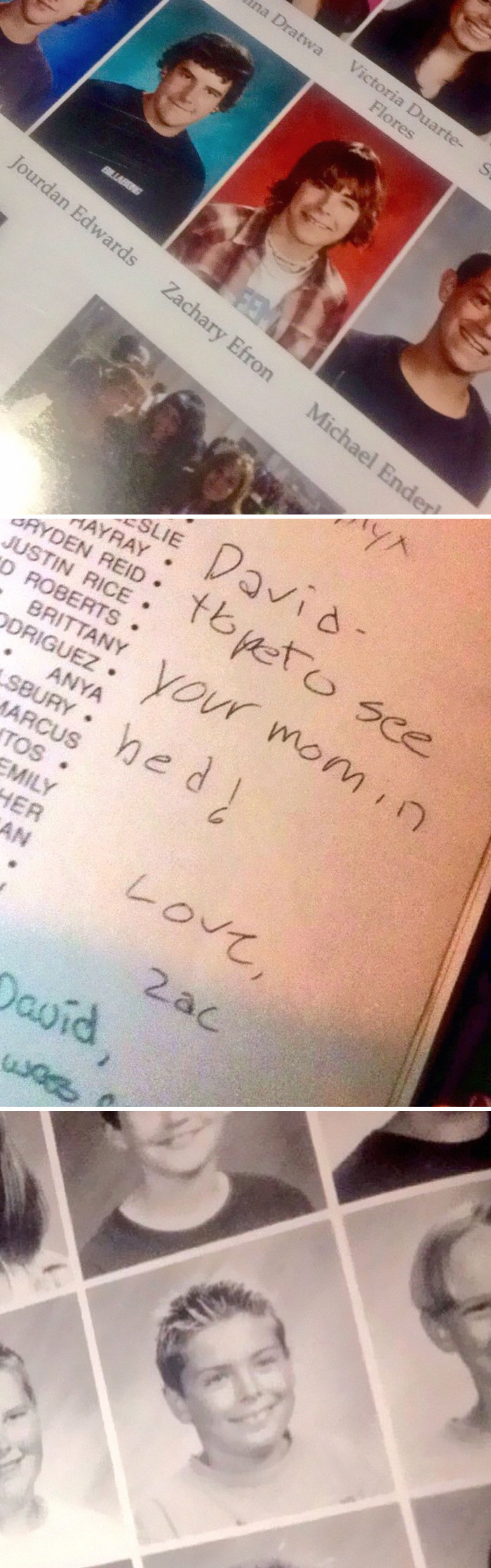 I Just Found Out A Friend Of Mine Went To High School With Zac Efron. He Pulled Out His Yearbook As Proof