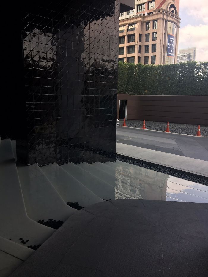 These Arenât Stairs. They Are Decorative Waterfalls. My Friend Walked Into Them And Slipped, I Laughed My Ass Off