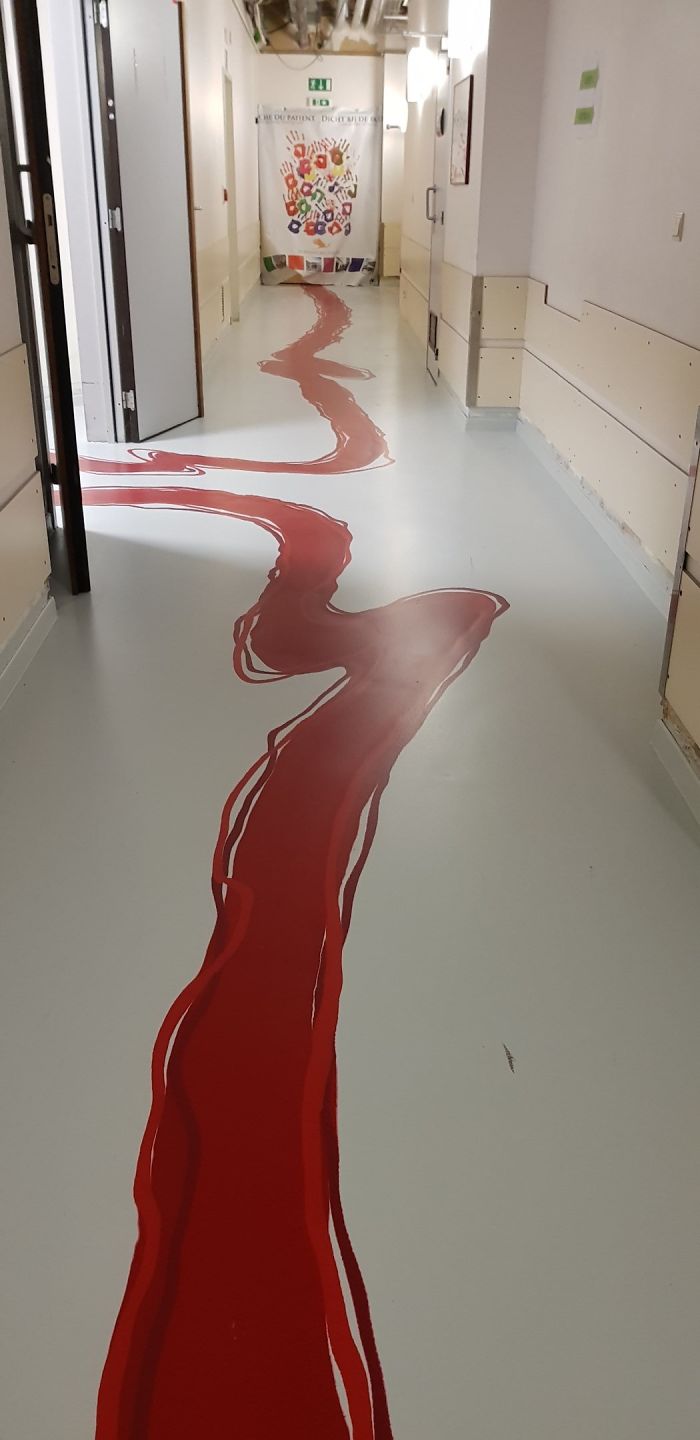 This Is Not A Crime Scene, But A Hospital Hallway This Is Not A Crime Scene, But A Hospital Hallway