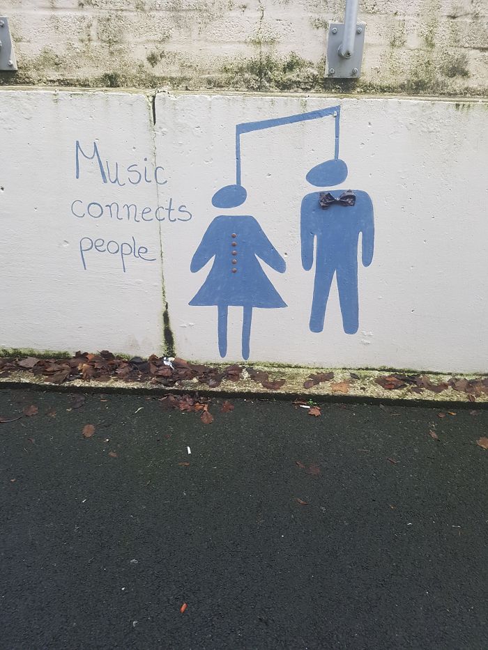 The Music Mural At The Daycare I Work At Looks Like Two People Being Hung The Music Mural At The Daycare I Work At Looks Like Two People Being Hung