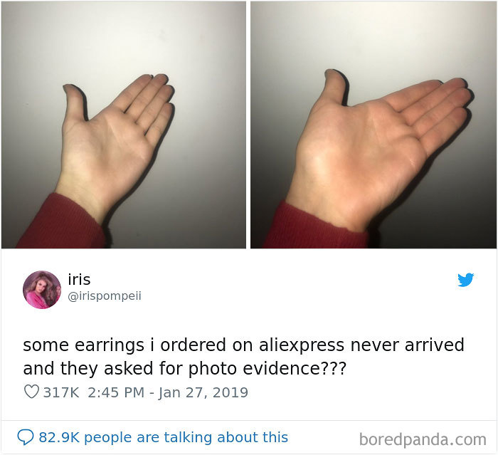 Photo Evidence Of Earrings That Never Arrived
