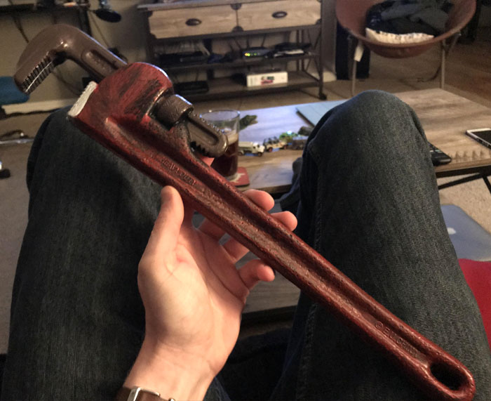This Fake Light-Plastic Wrench I Found At The Thrift Store. Gonna Throw It At People This Fake Light-Plastic Wrench I Found At The Thrift Store. Gonna Throw It At People