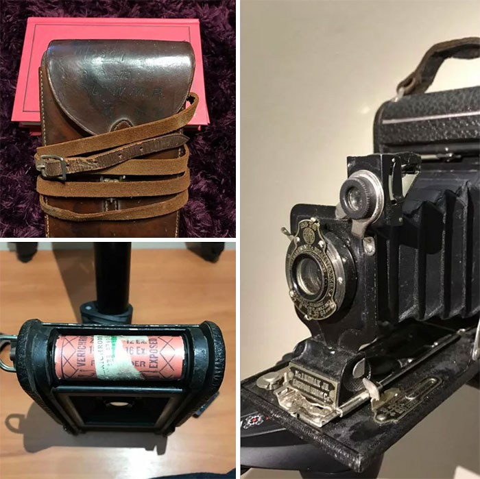 Found A Camera In A Thrift Store That Belonged To A Soldier In WW1. Has Undeveloped Verichrome Film In The Back Found A Camera In A Thrift Store That Belonged To A Soldier In WW1. Has Undeveloped Verichrome Film In The Back