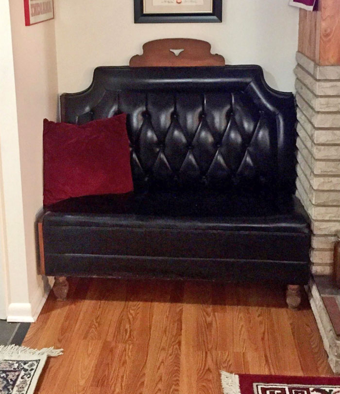 This Bench My Sister Bought At A Yard Sale Without Measuring The Space First This Bench My Sister Bought At A Yard Sale Without Measuring The Space First