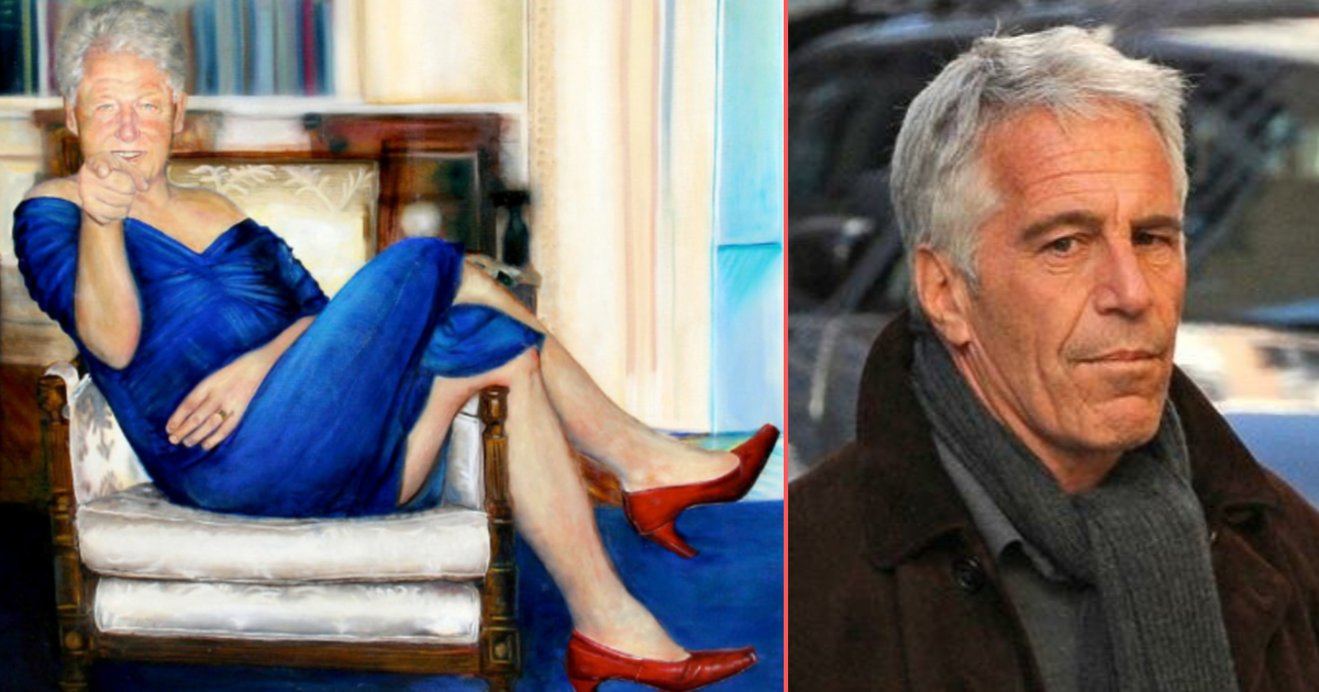 Jeffrey Epstein Owned A Seducing Painting Of Bill Clinton Wearing A   S 2 4 