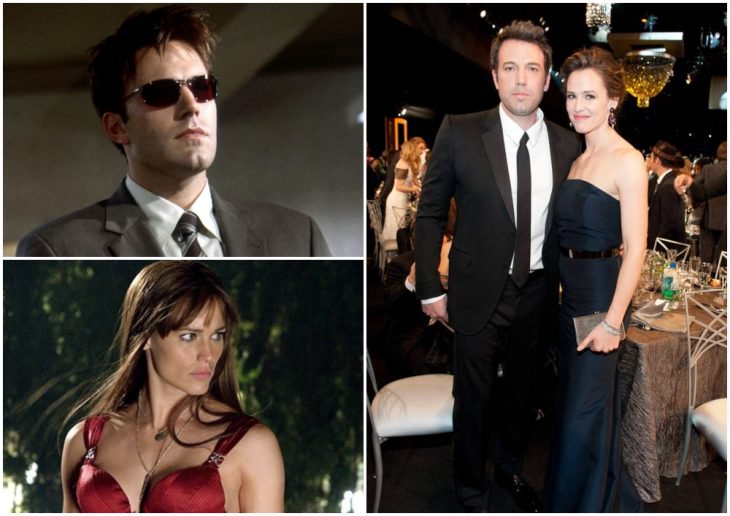 Jennifer Garner y Ben Affleck abrazados, posando para una fotografía en medio de una entrega de premios