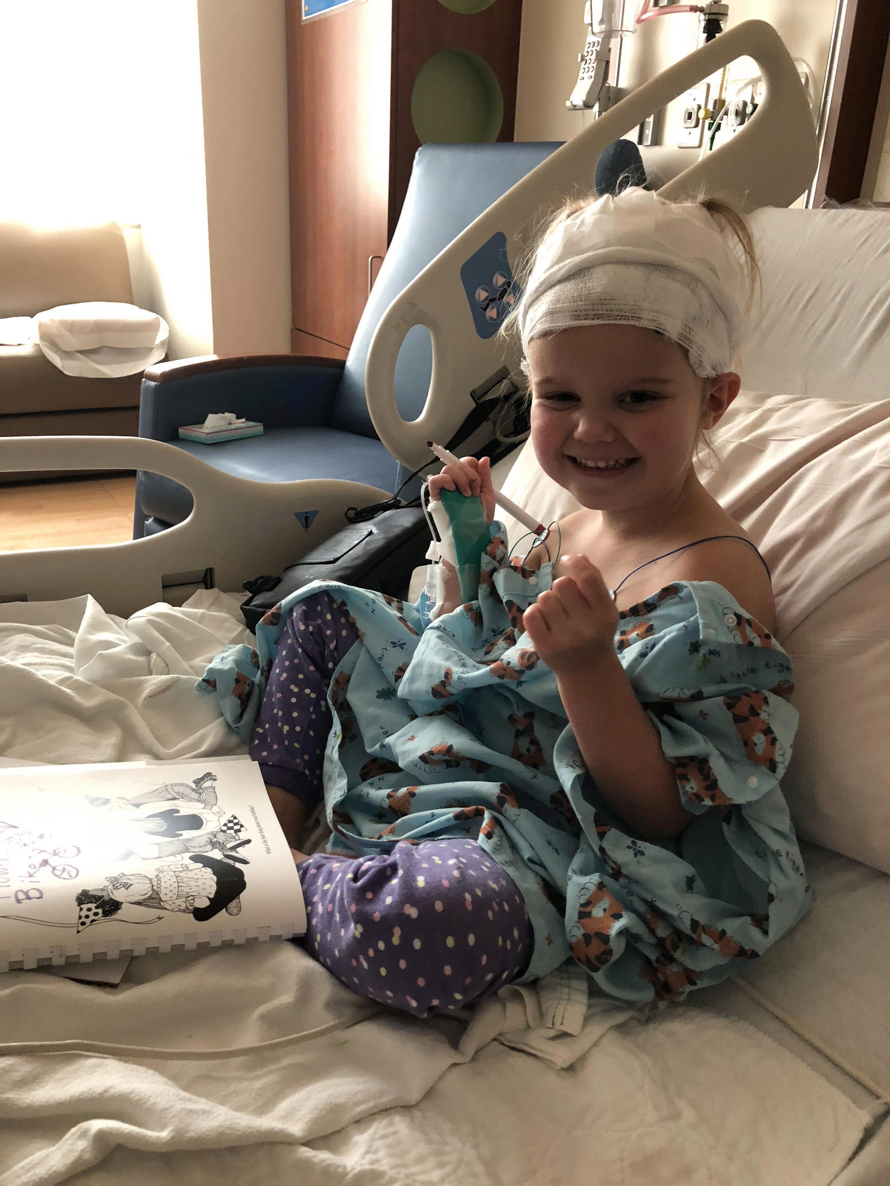 The three-year-old would hallucinate, screaming that there was an