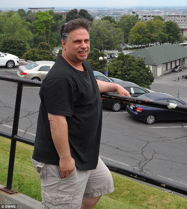 The old Michael:Â Michael Kentros, 52, weighed 250lbs two years ago and was threatened by a myriad of health problems due to his extreme weight and junk food addicted diet (above)