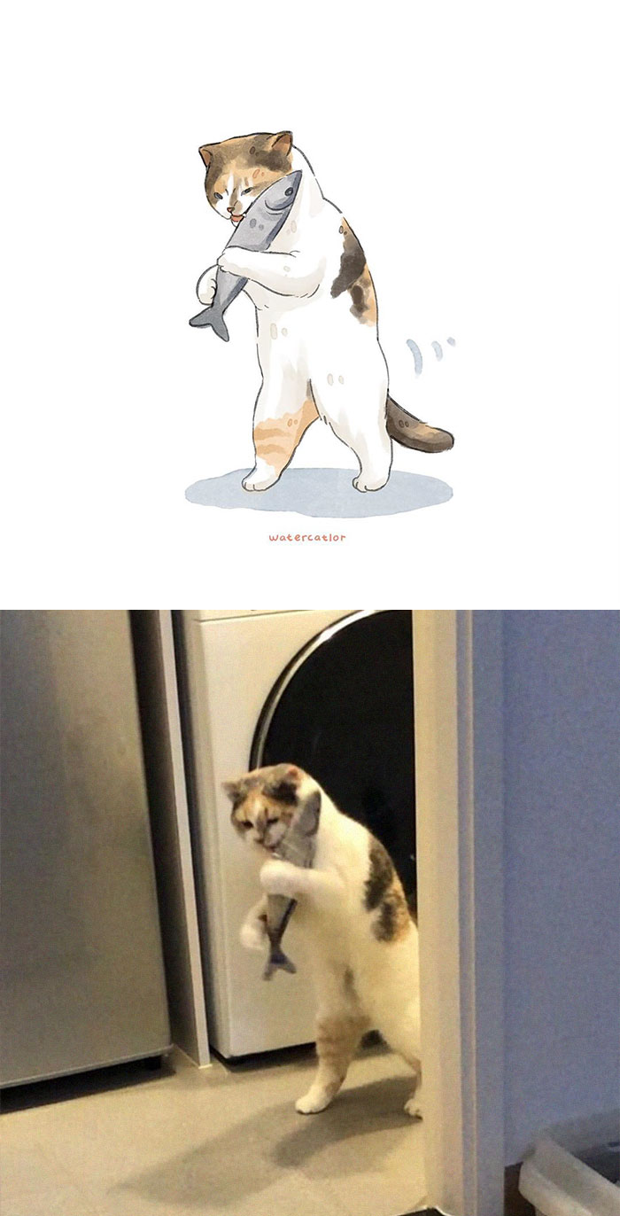 Digital-Watercolor-Cat-Paintings-Watercatlor Digital-Watercolor-Cat-Paintings-Watercatlor