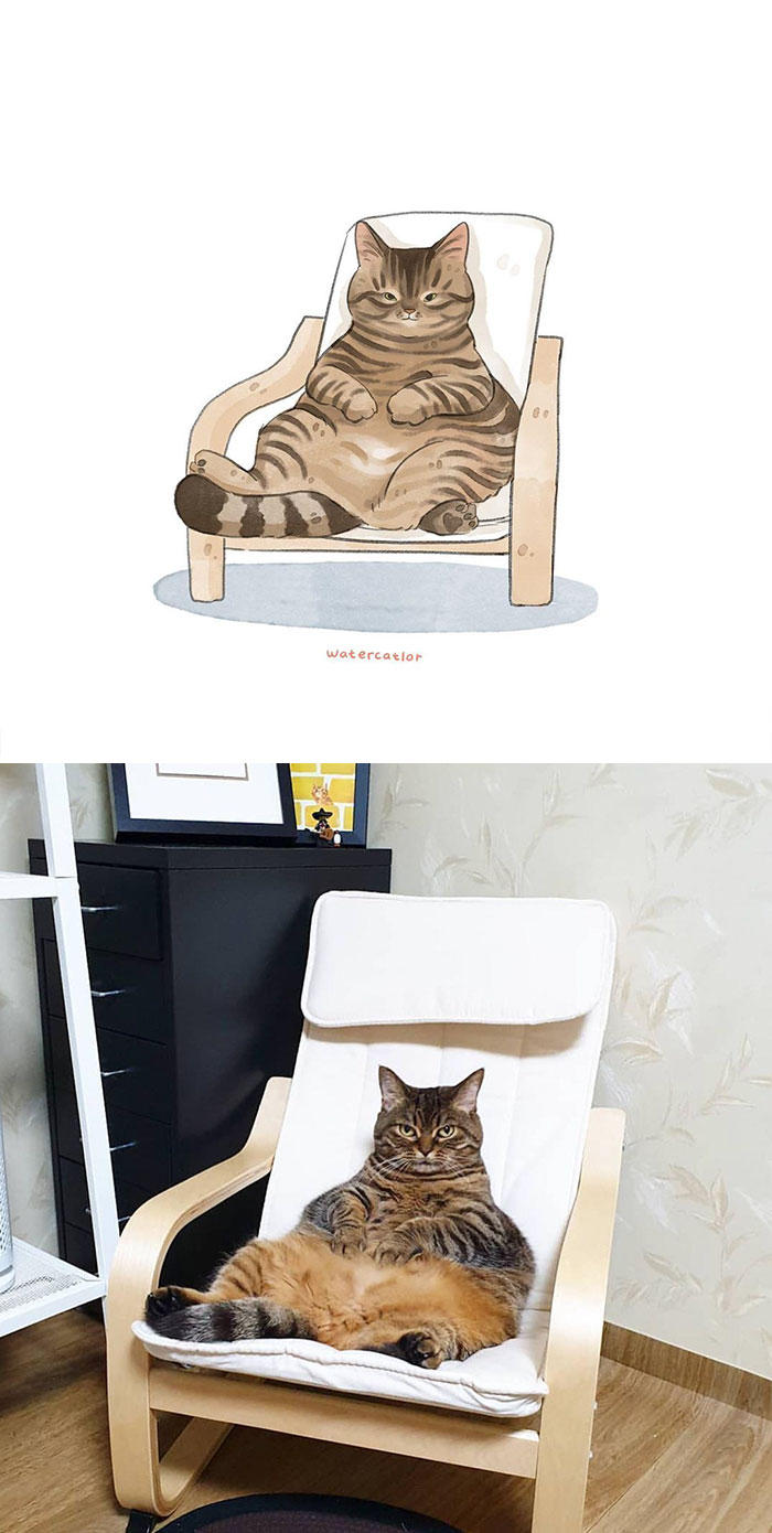 Digital-Watercolor-Cat-Paintings-Watercatlor Digital-Watercolor-Cat-Paintings-Watercatlor