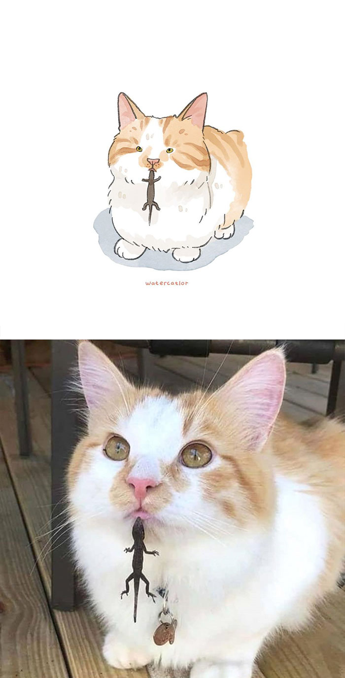 Digital-Watercolor-Cat-Paintings-Watercatlor Digital-Watercolor-Cat-Paintings-Watercatlor