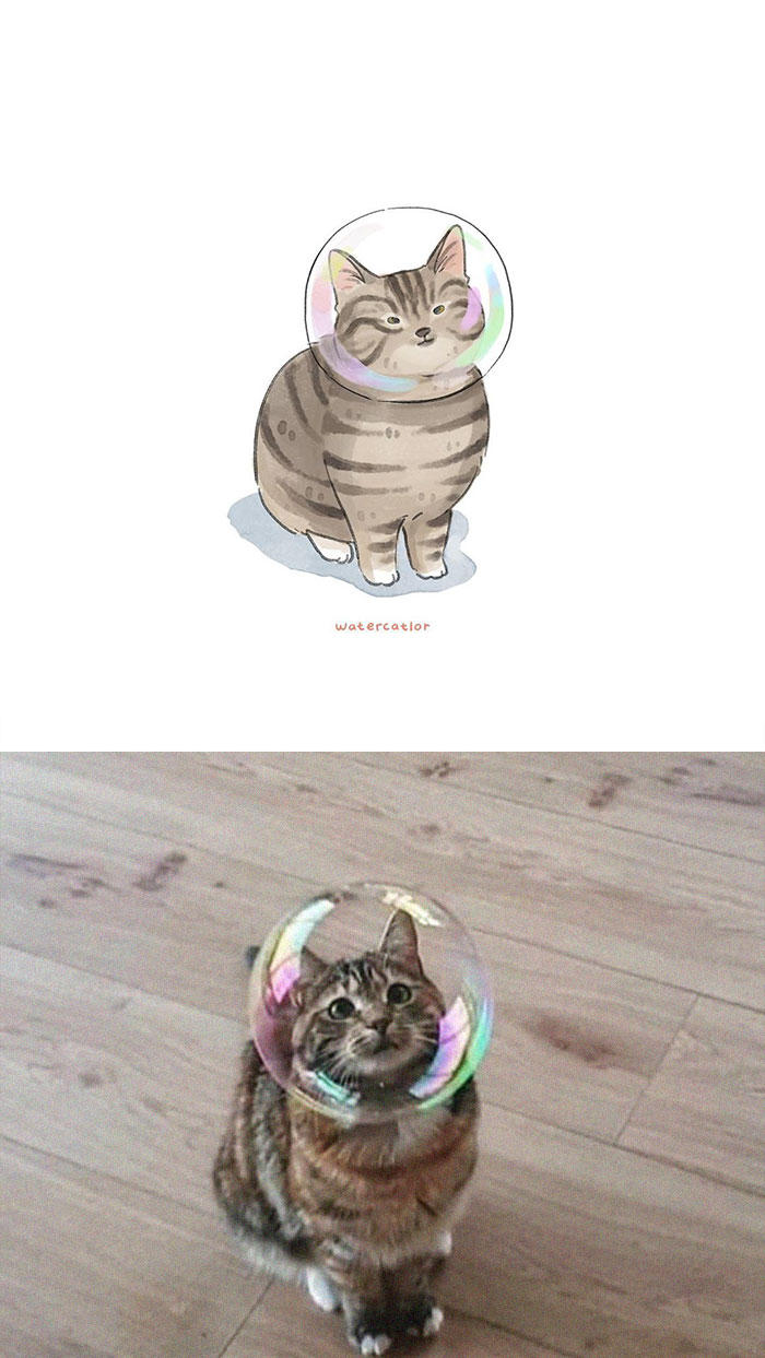 Digital-Watercolor-Cat-Paintings-Watercatlor Digital-Watercolor-Cat-Paintings-Watercatlor