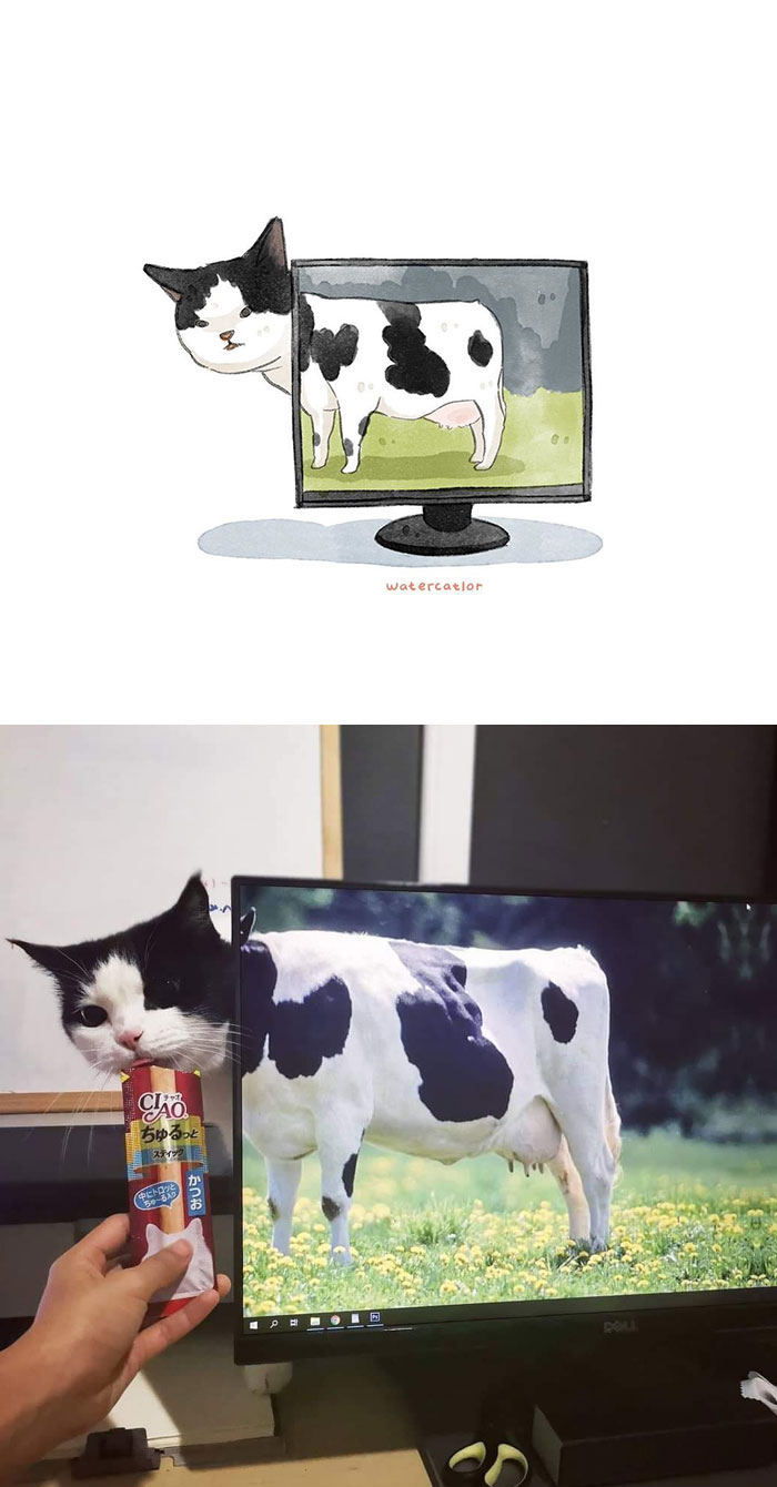 Digital-Watercolor-Cat-Paintings-Watercatlor Digital-Watercolor-Cat-Paintings-Watercatlor