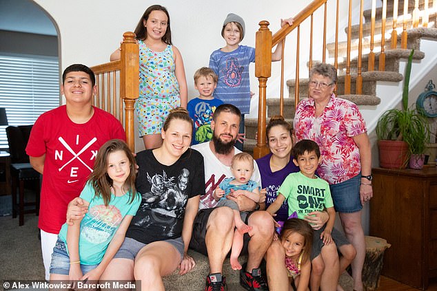 Modern family: Throuple, pictured center L-R m