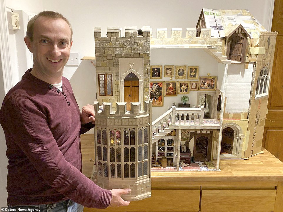 Jon Trenchard, from Forest Hill, South London, began constructing the epic model at the age of 12 after he and his father built one of the rooms in the castle as a one off project