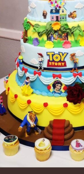 gâteau de mariage disney