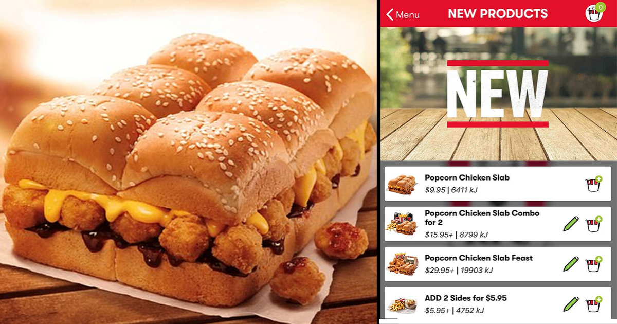 KFC Released Their New 'Popcorn Chicken Slab' Small Joys