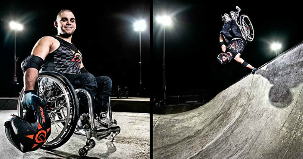 Aaron &qout;Wheelz&qout; Fotheringham, 27, can do amazing skating s...
