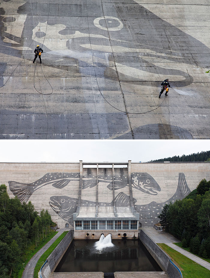 Powerwashed Dam In Eastern Germany