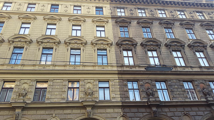 This Building Halfway Through Cleaning In Vienna