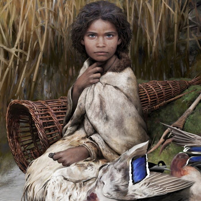 6千年前「シプドンガム」で発見されたDNAに復元させた「石器時代の女性の顔