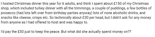 Another told how she hosted six adults and spent around £150 - so questioned where the money was spent