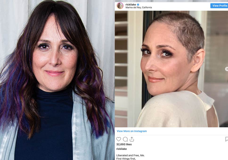 Ricki Lake reveals shaved head after opening up about hair loss (Getty)