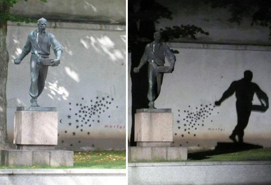 Shadow Street Art, Kaunas, Lithuania