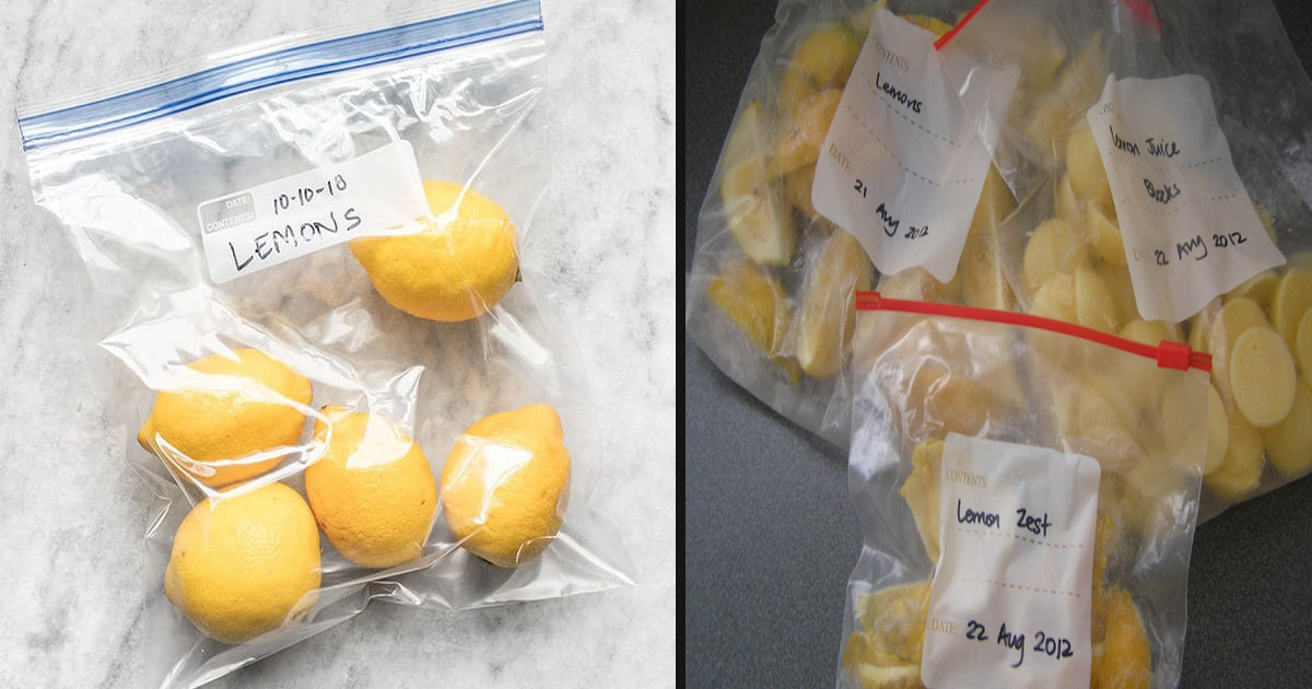Freeze Lemons And Their Peels To Use For Later