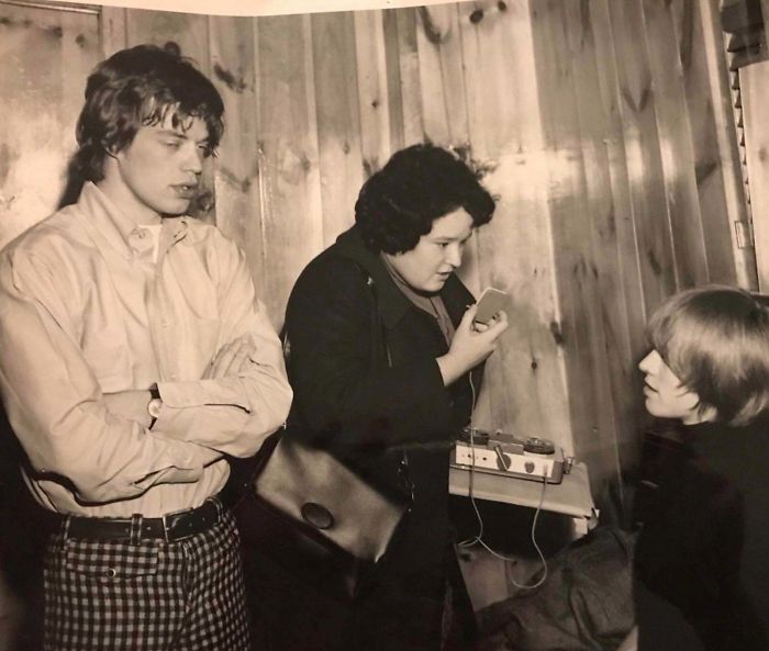 My Mom Interviewing Jagger And Brian Jones For Tiger Beat Magazine In The Late 1960