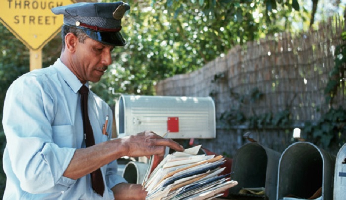 A postman letters