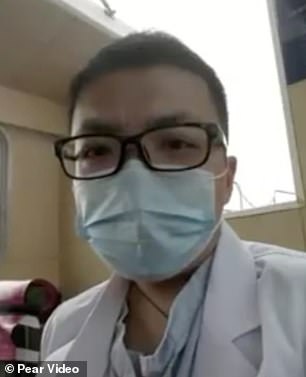 Dr Dong Tian, an anaesthetist, was declared dead at a hospital in Hubei on Saturday morning, a week before his 30th birthday