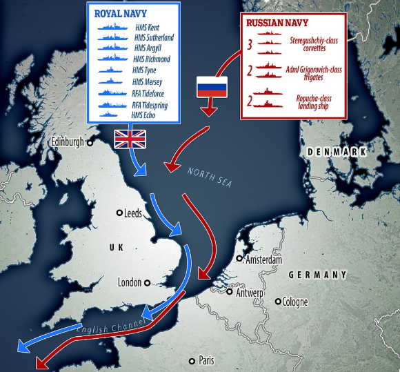 Royal Navy Monitoring Warships Of Russia After Noticing Unusually High ...