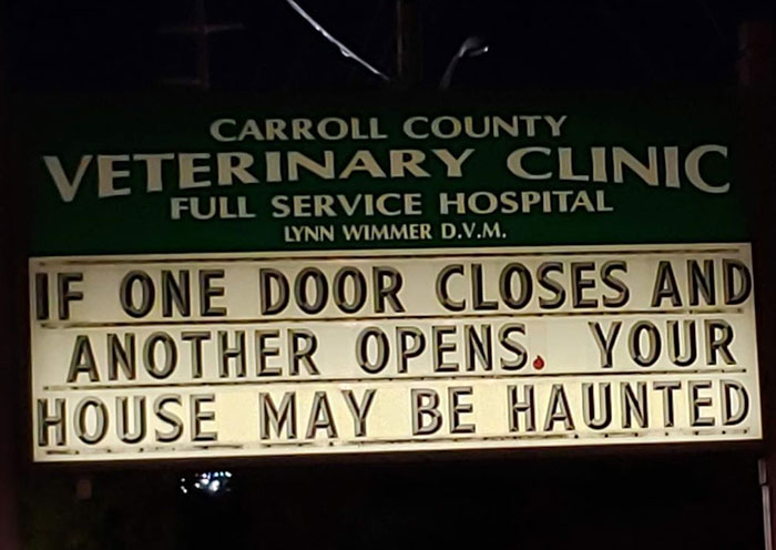 Funny-Carroll-County-Veterinary-Clinic-Signs Funny-Carroll-County-Veterinary-Clinic-Signs