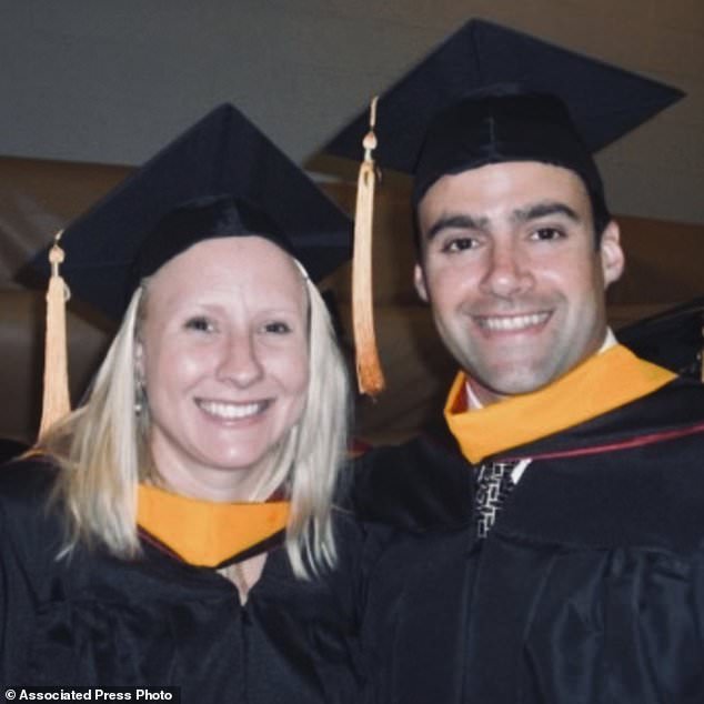 Dangerous job: The couple, who met in nurse anesthesia school in 2007, are placing breathing tubes in surgery patients, any of whom may have COVID-19, at Tampa General Hospital