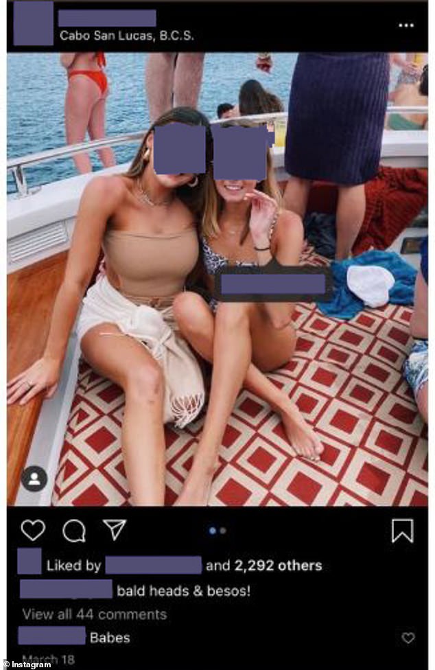 A University of Texas student commented on this picture of a sorority sister who went on Spring Break to Cabo criticizing the decision to do so. The sorority member