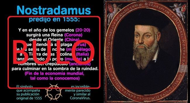 El bulo viral de la profecía de Nostradamus sobre el coronavirus